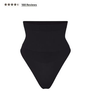 SKIMS - Core Control High Waist Thong (Onyx)